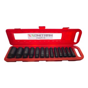 Juego Dados Largo 13 Piezas 1/2 Impacto Martino Di Forza