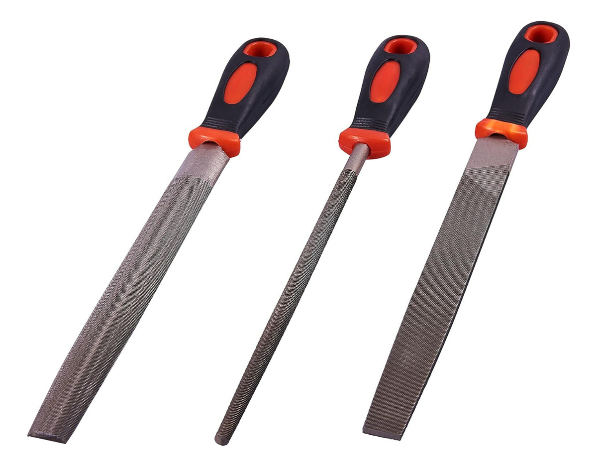 Juego Limas De Acero 3 Piezas Ampro 200mm De Longitud