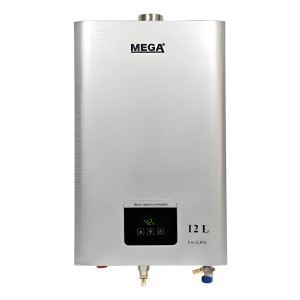 Calefon A Gas 12lts Tiro Forzado Digital Interior Mega