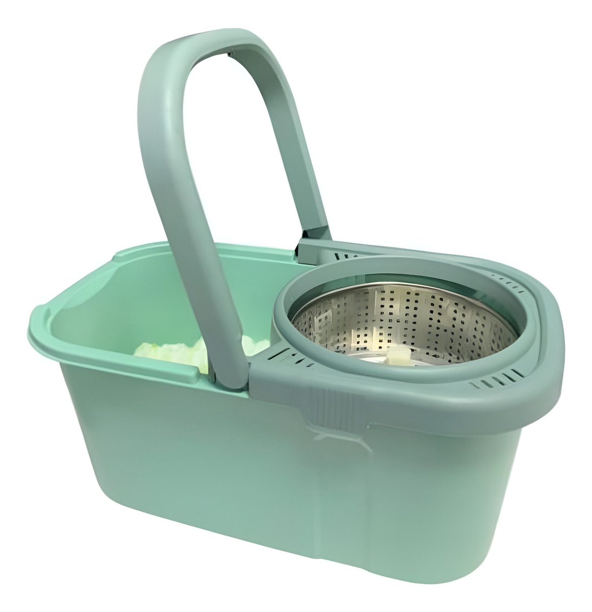 Balde Mopa Giratorio Centrifuga/acero+2 Paños Reforzada-1987 - Imagen 2