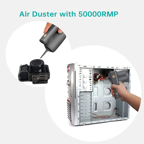 Aspiradora Sopladora Inalambrica A Baterias Moderna Potente - Imagen 3