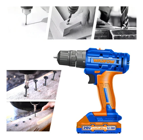 Taladro Atornillador Portable 1 Bat Madera Metal Wadfow Color Azul Frecuencia 60 - Imagen 5