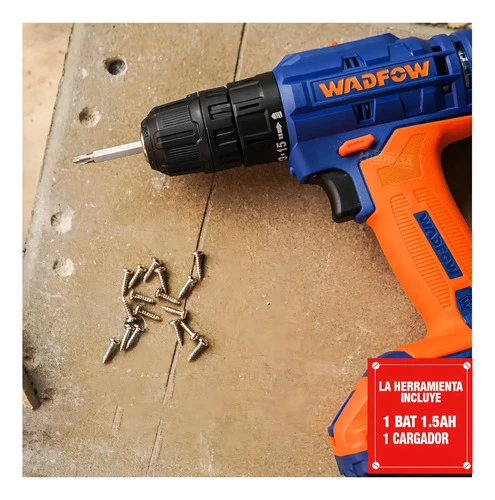 Taladro Atornillador Portable 1 Bat Madera Metal Wadfow Color Azul Frecuencia 60 - Imagen 2