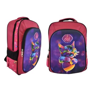 Mochila Escolar 3d Doble Bolsillo 40x29cm
