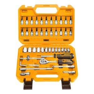 Set Juego Ingco Dados Y Chicharra Industrial 46 Pcs 1/4