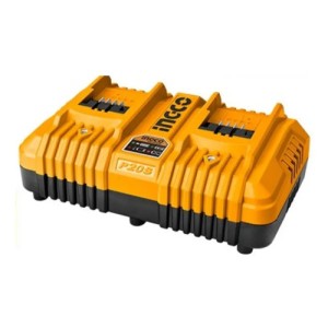 Cargador Rapido Inteligente Doble 20v P20s Ingco Fcli2034