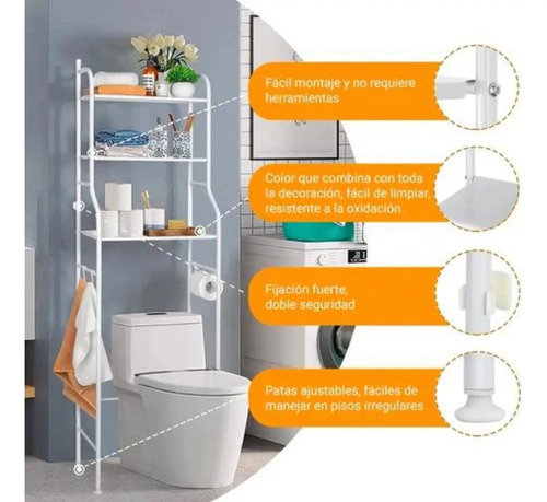 Estantería Mueble Armario Organizador Para Baño De Acero - Imagen 5