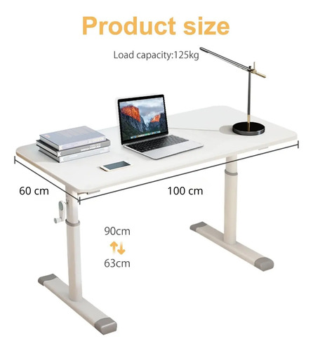Escritorio Mesa Elevable Manual Gamer Maxima Comodidad - Imagen 3