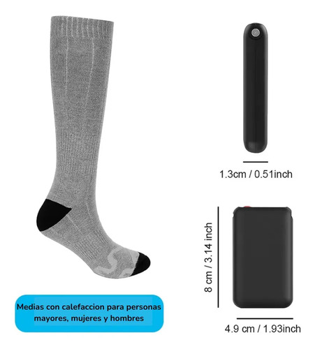 Medias Calefaccacionadas Bateria Recargable Invierno Tgouy - Imagen 6
