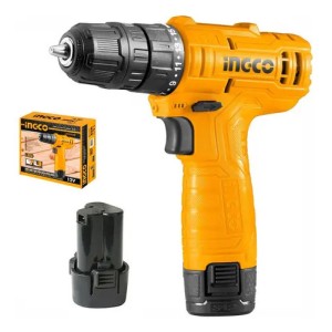 Taladro Atornillador Ingco Inalámbrico + 1 Batería Color Amarillo Frecuencia 50hz 60hz