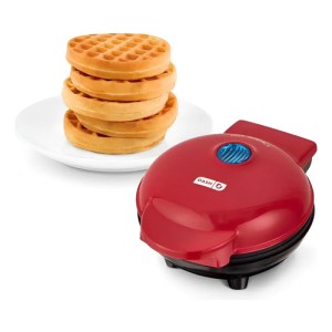 Mini Wafflera Eléctrica Antiadherente Portatil Redonda