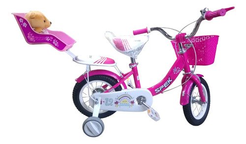 Bicicleta Rodado 12 Spek Con Canasto Y Rueditas Niño Niña - Imagen 12