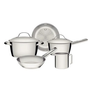 Juego Bateria De Cocina Tramontina Allegra Acero Inoxidable Gris