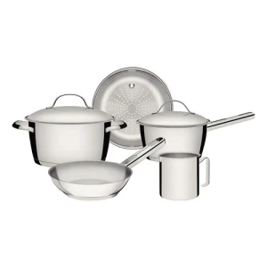 Juego Bateria De Cocina Tramontina Allegra Acero Inoxidable Gris