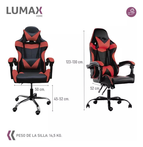 Silla Gamer Lumax Modelo Rom Multiples Colores - Imagen 22