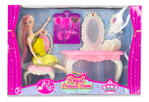 Muñeca Aparador Juguete Con Silla Y 11 Accesorios - Imagen 3