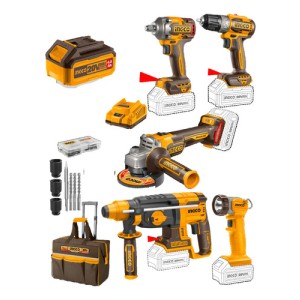 Combo Herramientas A Bateria 5pcs Amoladora Llave De Impacto