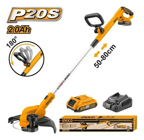 Bordeadora 20v C Bateria Y Cargador Ingco