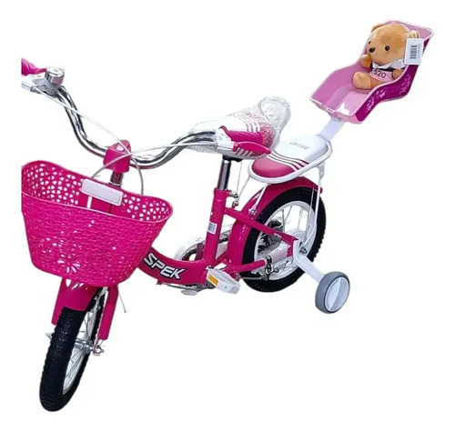 Bicicleta Rodado 12 Spek Con Canasto Y Rueditas Niño Niña - Imagen 8