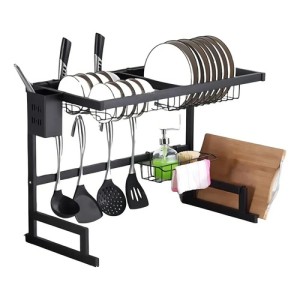Secaplatos Escurridor Para Cocina De 65cm Color Negro