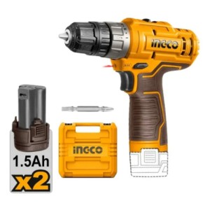 Atornillador Percutor 12v S12 + X2 Baterias + Maletin Ingco