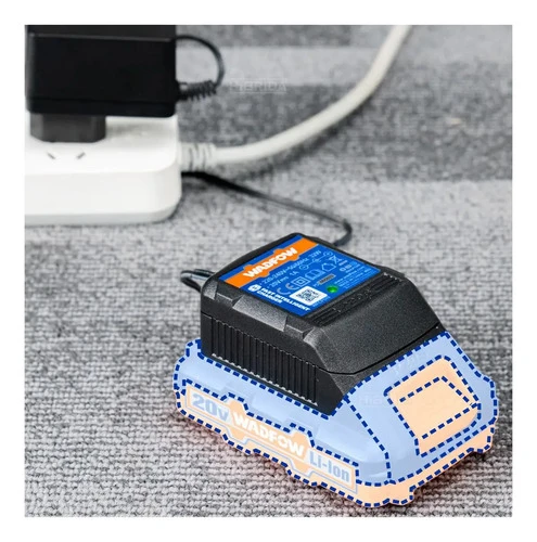 Taladro Atornillador Portable 1 Bat Madera Metal Wadfow Color Azul Frecuencia 60 - Imagen 7