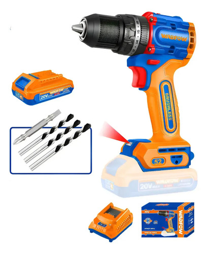 Taladro Atornillador Percutor 20v 52nm Bat Wcdp5282 Wadfow