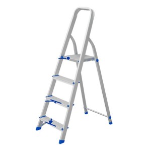 Escalera Familiar Aluminio 4 Escalones 120 Kg Wadfow Wld3h04