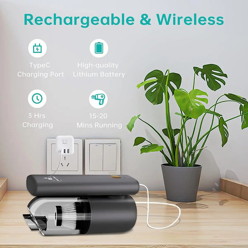 Aspiradora Sopladora Inalambrica A Baterias Moderna Potente - Imagen 13