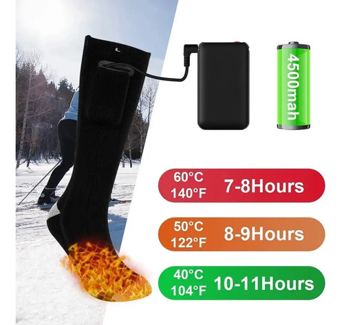 Medias Calefaccacionadas Bateria Recargable Invierno Tgouy - Imagen 2