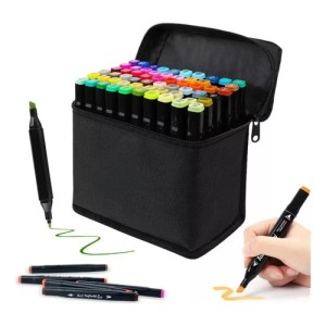 Set 60 Marcadores Colores Plumones Acrílicos punta