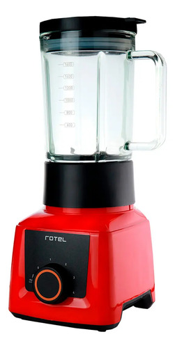 Licuadora Rotel 72774 1000w 2.3l Vaso Vidrio 4 Velocidades Roja Rojo