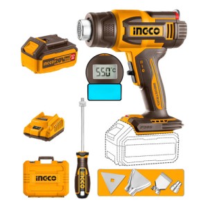 Pistola Calor 5.0ah P20s C/bat/car Valija Ingco Hgli20035