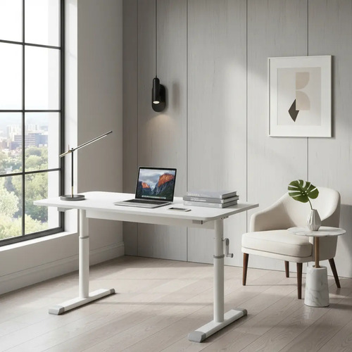 Escritorio Mesa Elevable Manual Gamer Maxima Comodidad