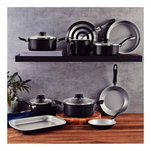 Batería De Cocina 14pz. Linz Negro 28299/007