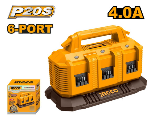 Cargador 20v Para 6 Baterias 4a Ingco - Imagen 2