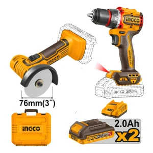 Kit Amoladora + Taladro Atornillador Valija Ingco Ckli20766