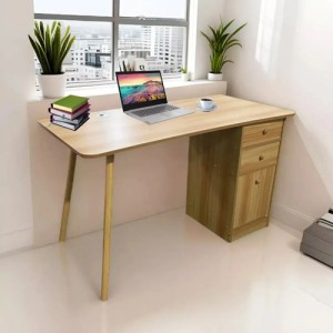 Escritorio Madera Mdf Oficina Tipo Caballetes Con Cajones