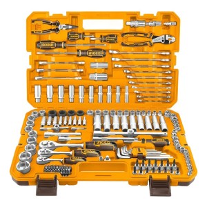 Set Kit 156 Herramientas Maletin Ingco Cromo Vanadio Racing