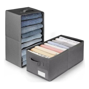 Caja Organizadora Ropa 9 Espacios Plegable Apilable Armario