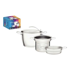 Olla Pastera Cozi-pasta + Vaporera Tramontina Triple Fondo