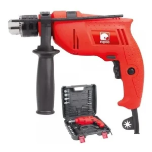 Taladro Eléctrico Percutor Equus 500w C/maletín Y Accesorios Color Rojo Frecuencia 50hz 50 Hz