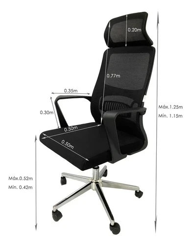 Silla Escritorio Ejecutiva Blanca Y Negra Excelente Calidad - Imagen 4