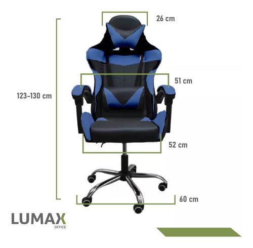 Silla Gamer Lumax Modelo Rom Multiples Colores - Imagen 4