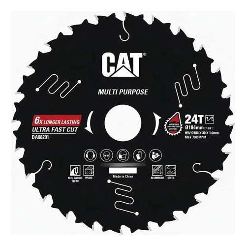 Disco Cat Multipropósito 184 X 30 X 1.5 X 40 Dientes Fubral - Imagen 2
