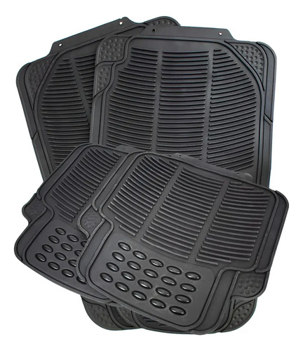 Alfombra De Auto 4pz De Goma Reforzada Lh-1072
