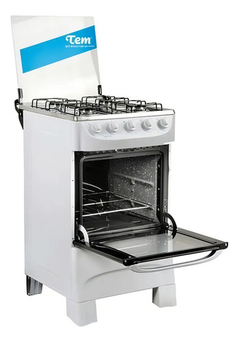 Cocina Tem Aniversario 4h Horno Supergas Tapa De Vidrio Color Blanco - Imagen 2