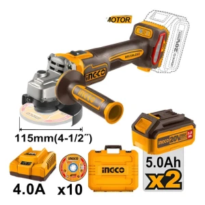 Amoladora 4 1/2 1200w Bat Y Carg Valija Ingco Cagli2211532