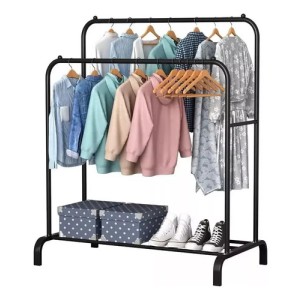 Perchero Doble Metal Organización Ropa Excelente Calidad