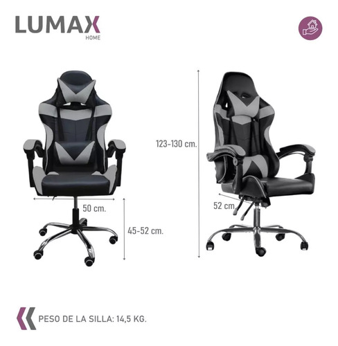 Silla Gamer Lumax Modelo Rom Multiples Colores - Imagen 13